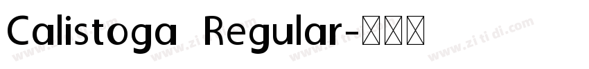 Calistoga  Regular字体转换